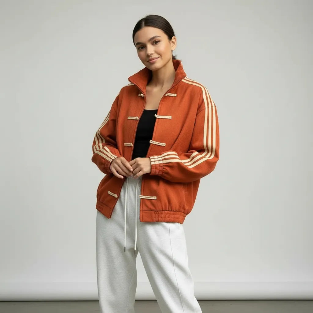 Women's Spring Running Jacket with Funnel Neck