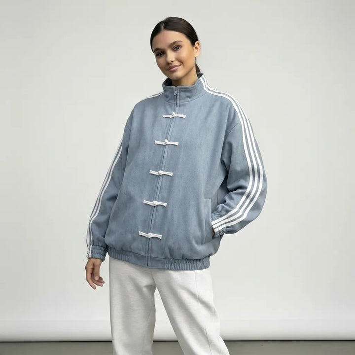 Women's Spring Running Jacket with Funnel Neck