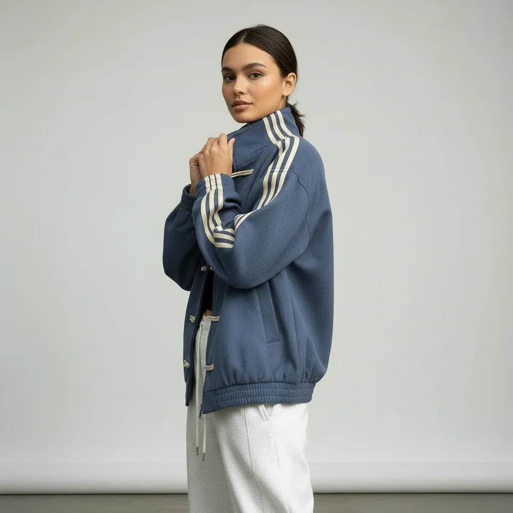 Women's Spring Running Jacket with Funnel Neck