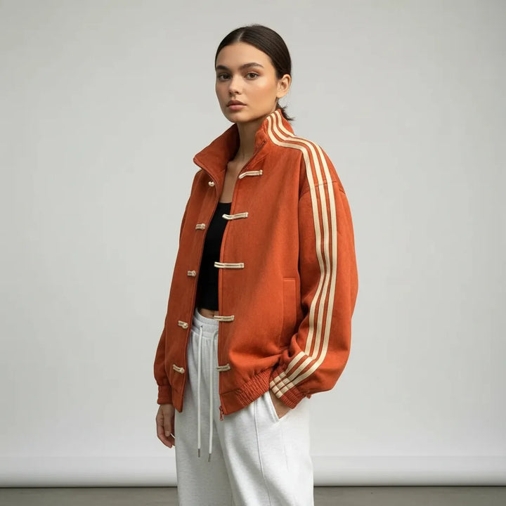 Women's Spring Running Jacket with Funnel Neck