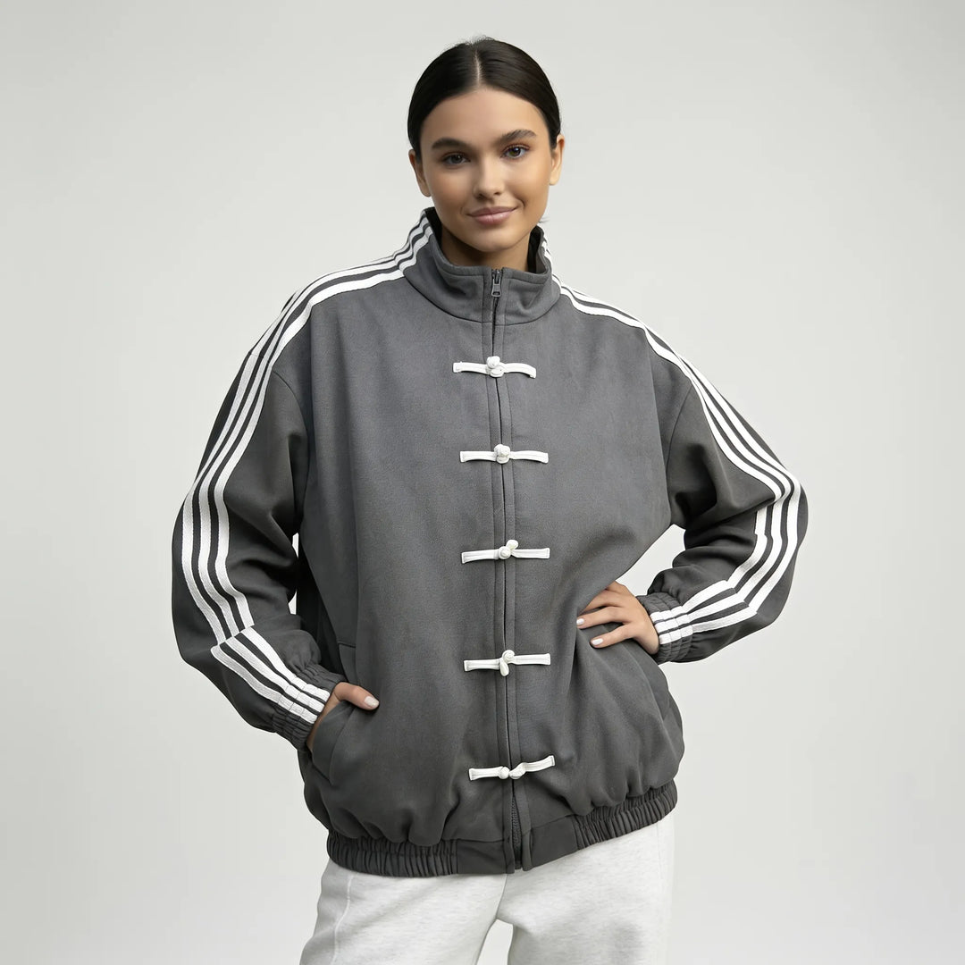 Women's Spring Running Jacket with Funnel Neck