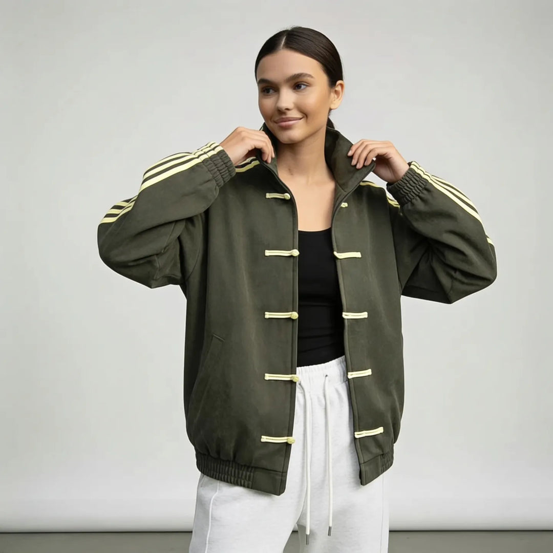Women's Spring Running Jacket with Funnel Neck
