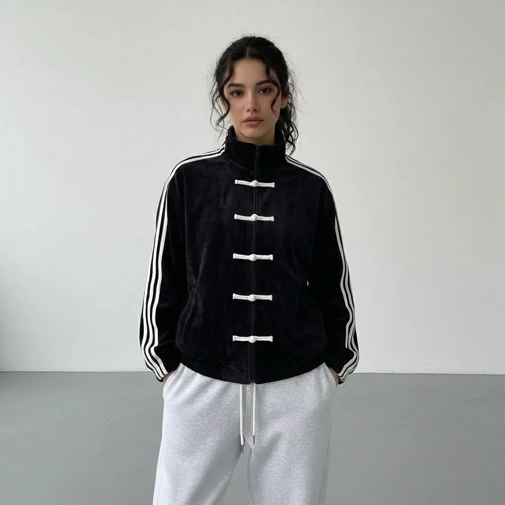 Women's Spring Running Jacket with Funnel Neck