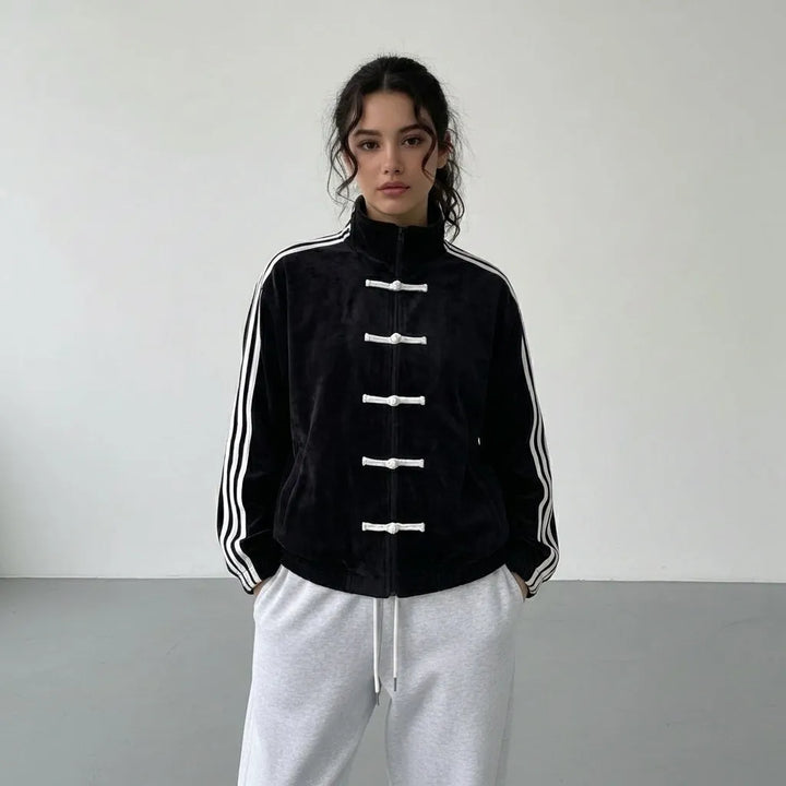 Women's Spring Running Jacket with Funnel Neck