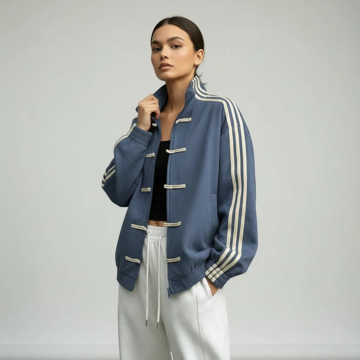 Women's Spring Running Jacket with Funnel Neck