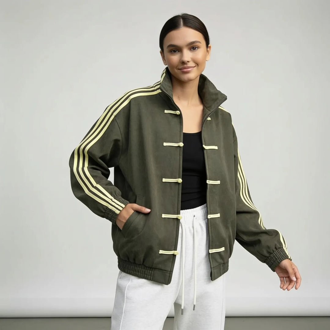 Women's Spring Running Jacket with Funnel Neck