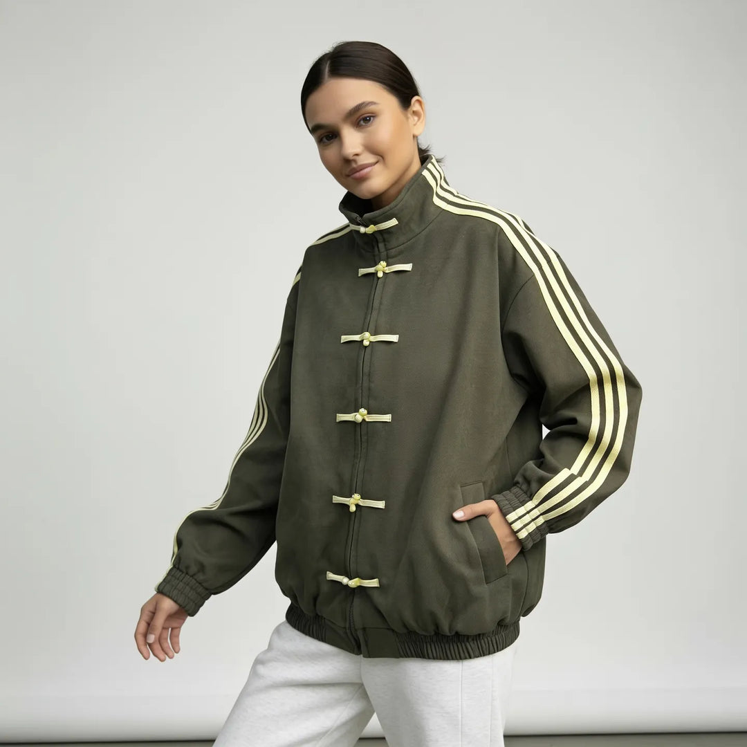 Women's Spring Running Jacket with Funnel Neck