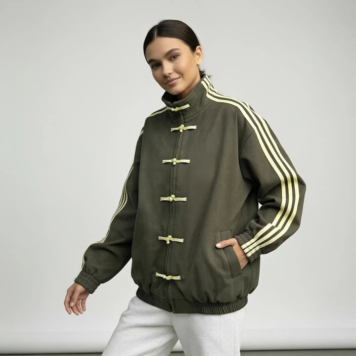 Women's Spring Running Jacket with Funnel Neck