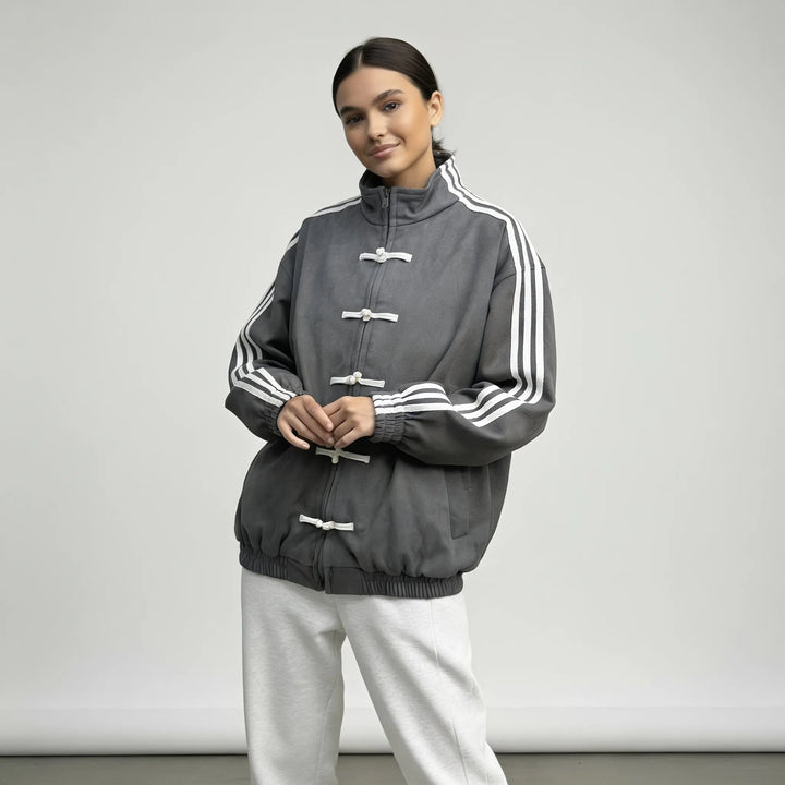 Women's Spring Running Jacket with Funnel Neck
