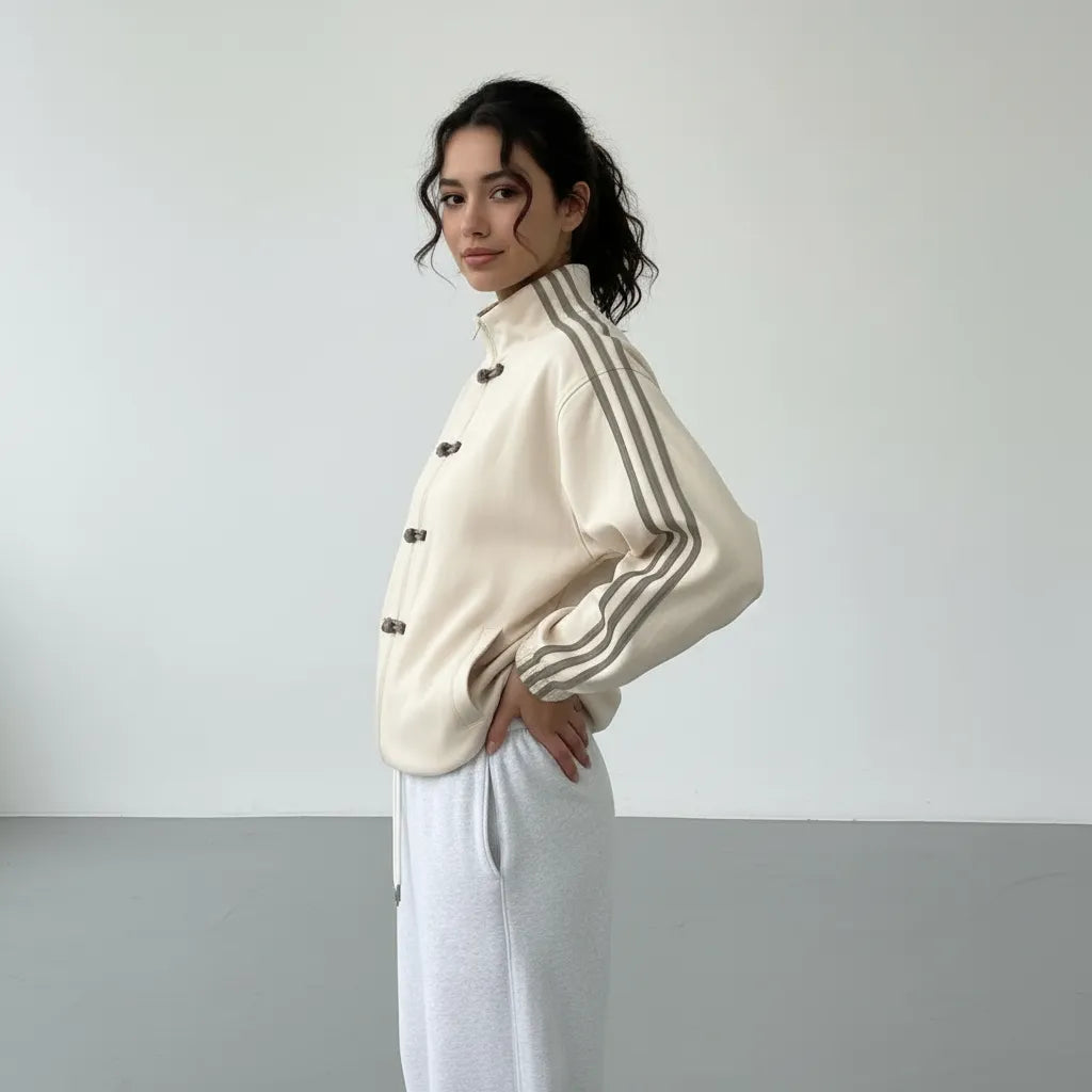 Women's Spring Running Jacket with Funnel Neck