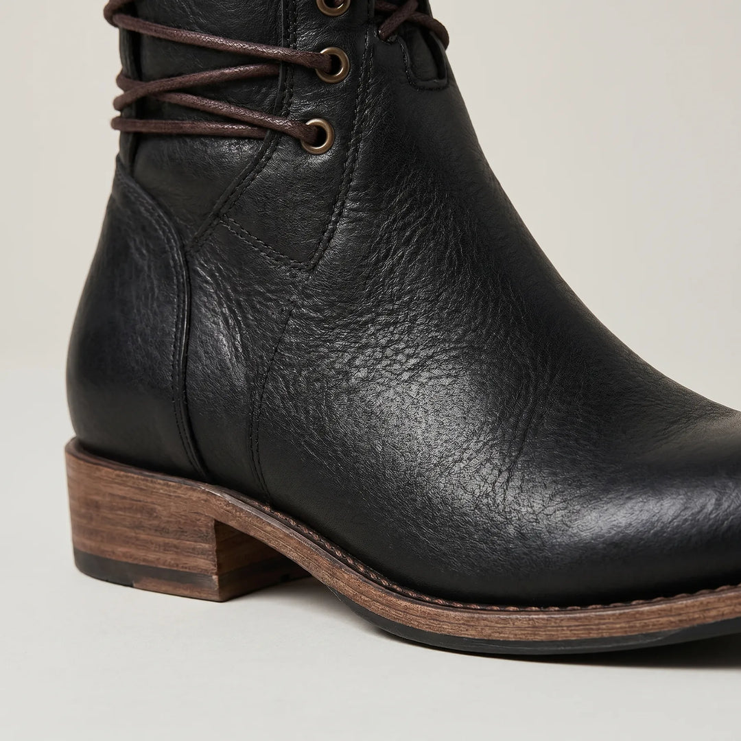 Women’s Vintage Block Heel Boots with Stud Detail