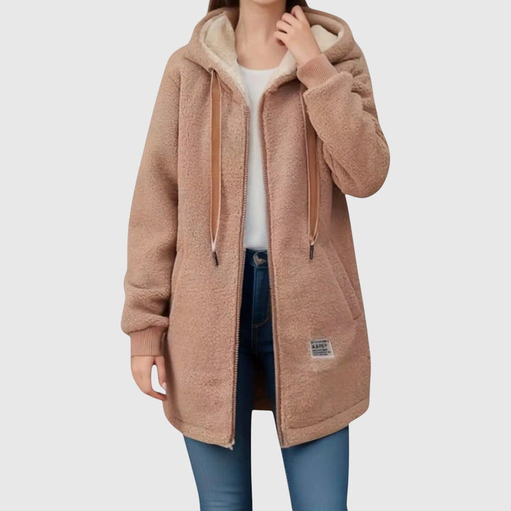 Women’s Warm Fluffy Fleece Jacket with Hood