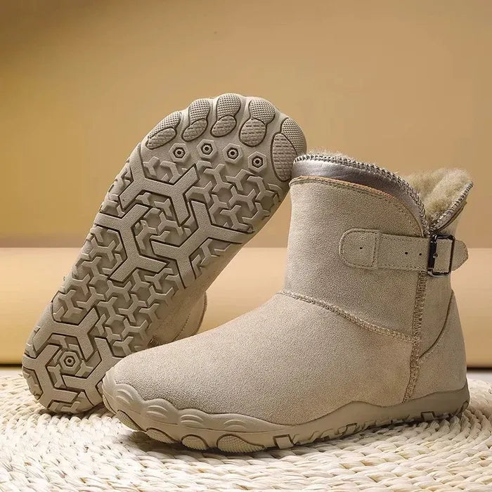 Women's Chunky Ankle Boots with Fur Lining