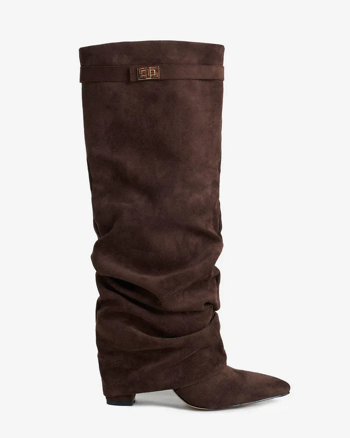Women's Comfy Knee High Boots with Side Zip