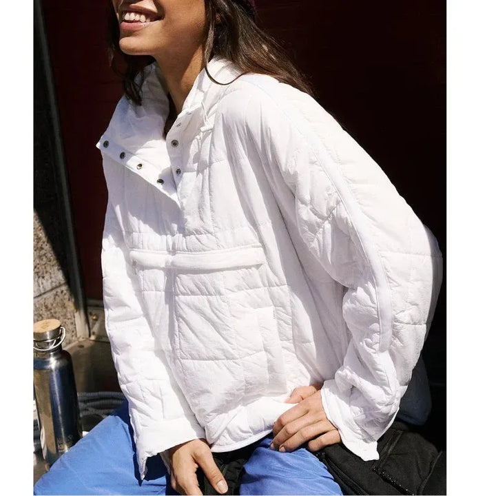 Women's Quilted Oversized Jacket with Hood