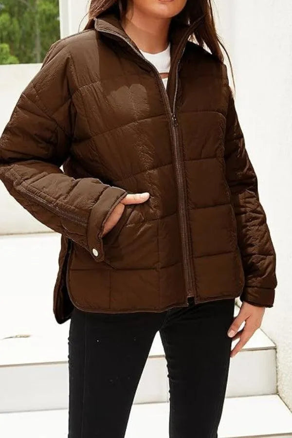 Women's Lightweight Travel Puffer Jacket with Packable