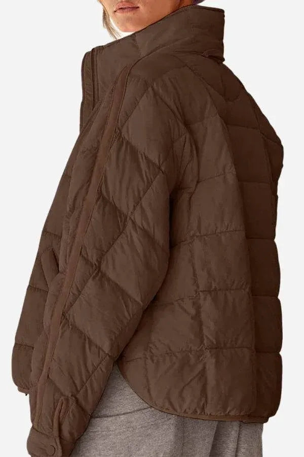 Women's Lightweight Travel Puffer Jacket with Packable