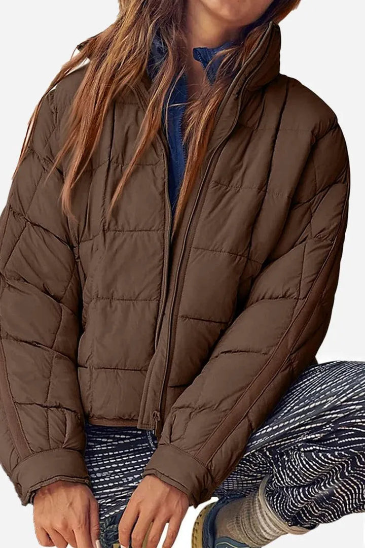Women's Lightweight Travel Puffer Jacket with Packable