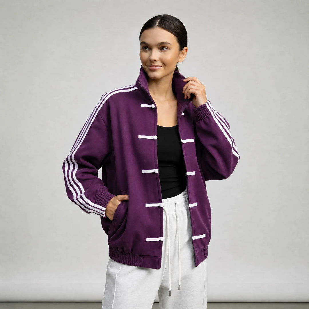 Women's Spring Running Jacket with Funnel Neck