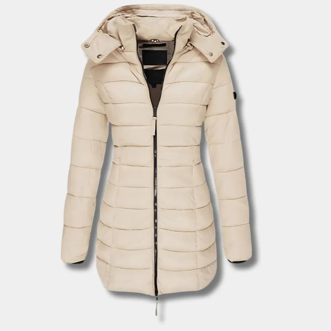 Women’s Long Padded Winter Coat with Hood