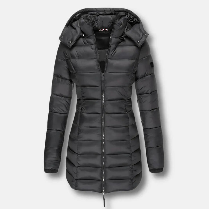 Women’s Long Padded Winter Coat with Hood
