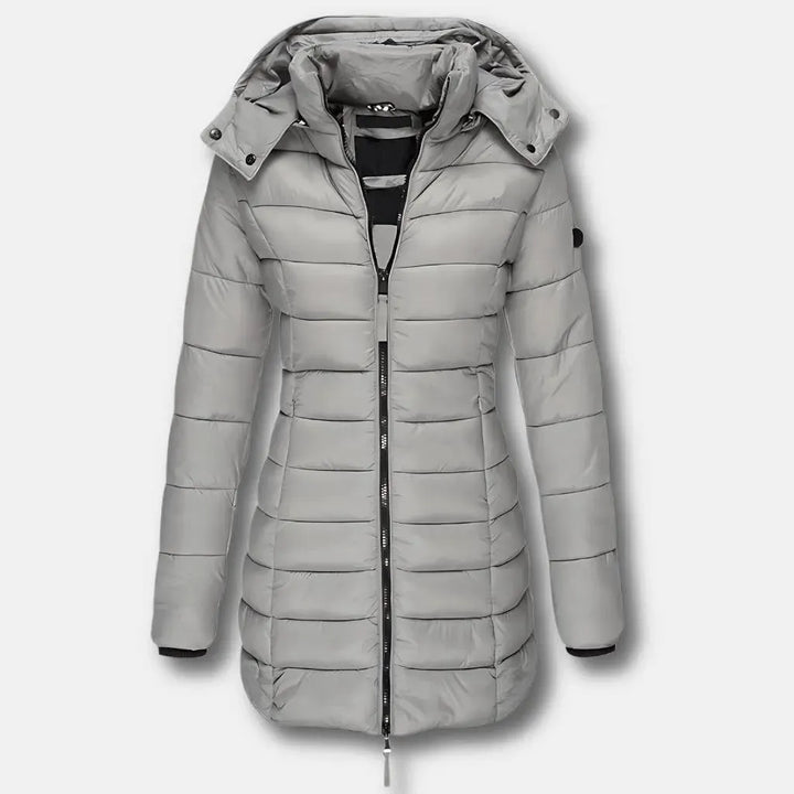 Women’s Long Padded Winter Coat with Hood