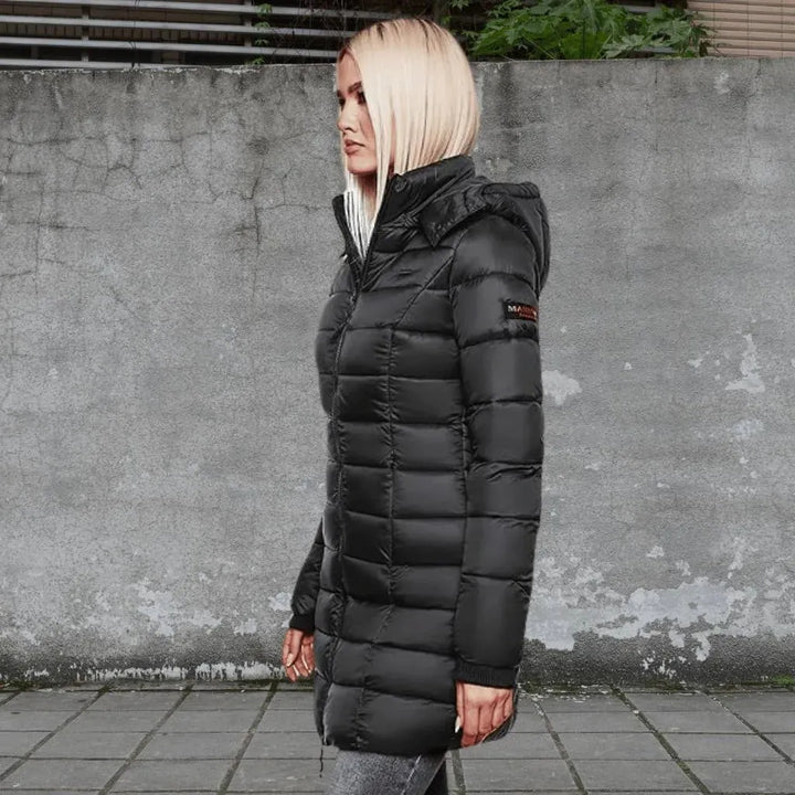 Women’s Long Padded Winter Coat with Hood