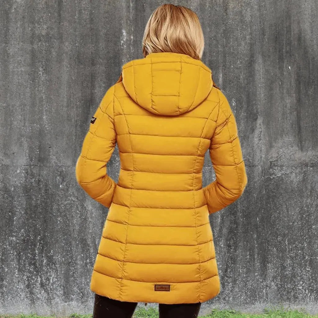 Women’s Long Padded Winter Coat with Hood
