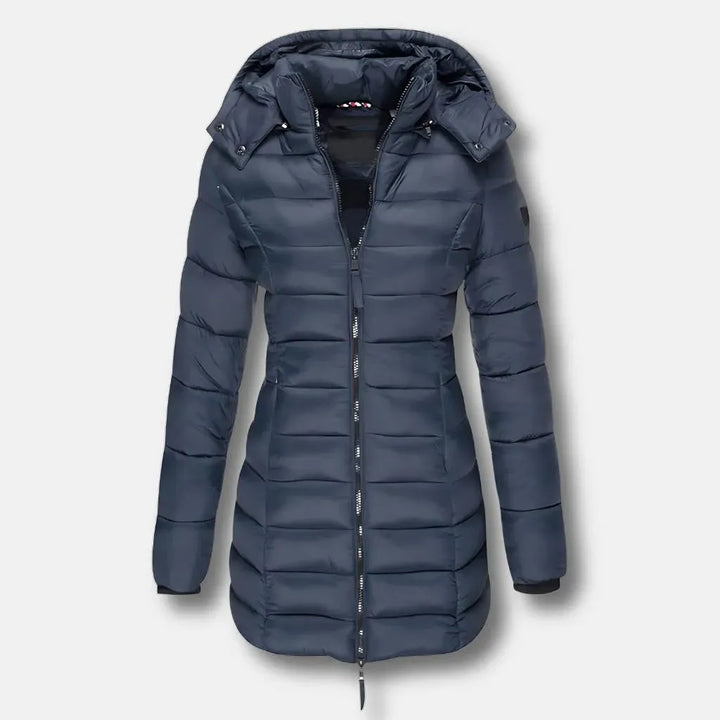 Women’s Long Padded Winter Coat with Hood