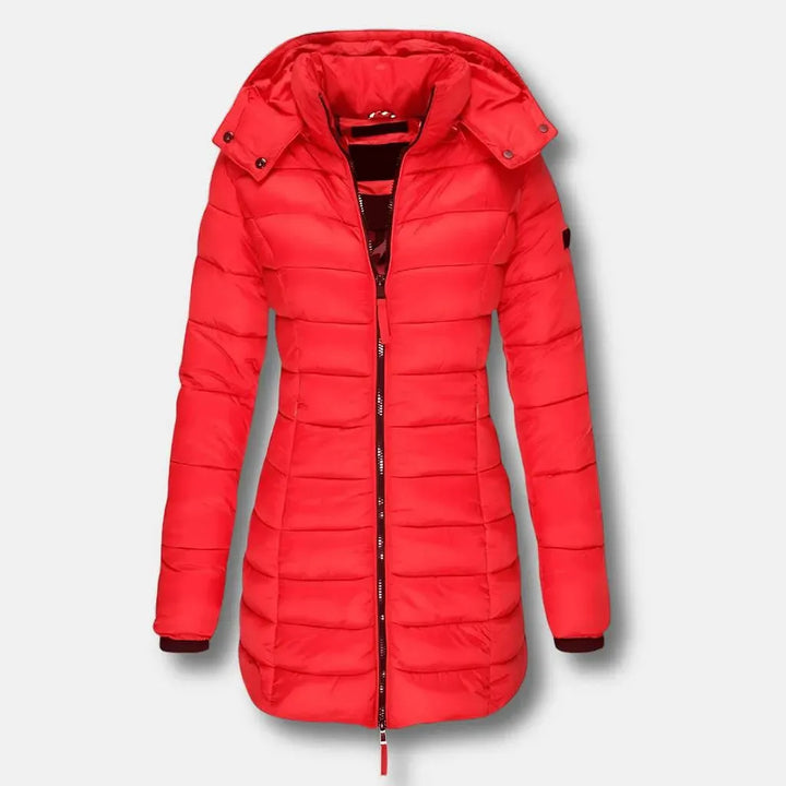 Women’s Long Padded Winter Coat with Hood