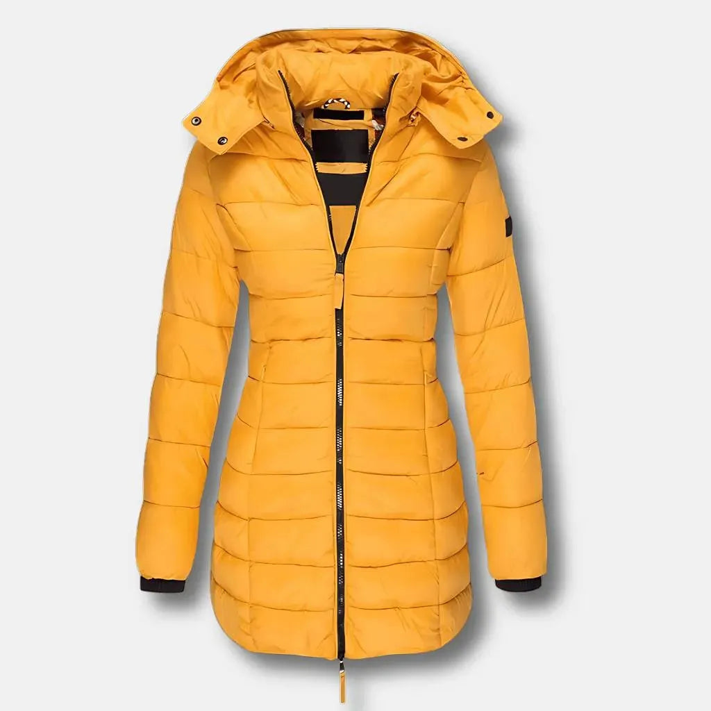 Women’s Long Padded Winter Coat with Hood